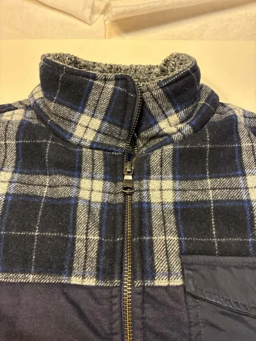 Banana Republic Men's Plaid Flannel and Quilted Puffer Vest
